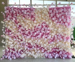 F198 Luxury Restaurant Wall Backdrop Decor Burgundy Flower Mat Artificial 3D 5D Red Faux Silk Rose Flower Wall for Wedding Event - 8ft x 8ft , 4ft x 8ft , 10ft x 8ft , or Custom / 82