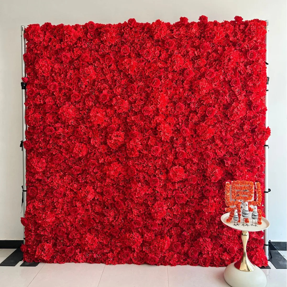 Realistic Blooming Floral Wall for Party, Event, and Home Decor  Artificial Rose Wall