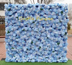 O-W011 8ft X 8ft  Roll up Cloth Flower Wall Backdrop Events Wedding Decor Artificial Flowers Wall Silk Rose Wall Flower Decor - 60cm x 40cm,8ft *8ft, 10ft*10ft / #027