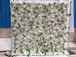 F198 Luxury Restaurant Wall Backdrop Decor Burgundy Flower Mat Artificial 3D 5D Red Faux Silk Rose Flower Wall for Wedding Event - 8ft x 8ft , 4ft x 8ft , 10ft x 8ft , or Custom / 22 flower wall