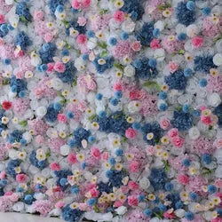 Floral Wall Panel White Flower Arch for Wedding Party Supplies 8ft X 8ft square Blue purple Artificial Flower Wall Backdrop