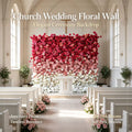 Artificial Flowers Gradient Pink Artificial Flower Wall, Floral Backdrop for Wedding & Hotel Event Decoration