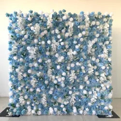 8x8ft Eco-Friendly Modern Wedding Backdrop Decor Pink Floral 3D Roll up Artificial Silk Rose Flower Wall Panel for Party Events - 100x100cm(39.37x39.37in) / 19#