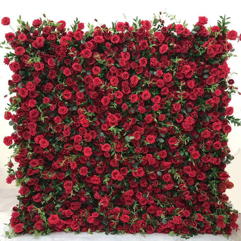 Wholesale Wall Wedding Flower Backdrop Pink Rose Panels Floral Wall Backdrop Flower Wall for Event Decoration Artificial Flower