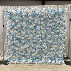 Cheap Artificial Rose Flower Wall Panel Backdrop Roll up 8ft X 8ft Flower Wall for Wedding Party Event Decoration