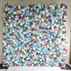 Alwaysbloom 5D Silk Artificial Rose Wall Gradient Flowers with Moisturizing Feel Wedding Wall Decorations Roll Model Gm020 - Standard / 11 m-6
