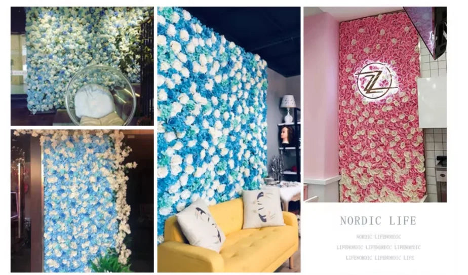 New Design  Wedding Flower Wall Artificial Flower Artificial Floral Wall for Wedding Party Event Decoration