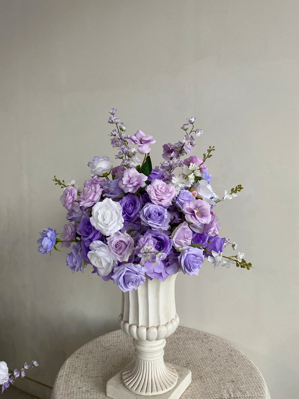 W-B041 New Purple Flower Wall 5D Rolled up Backdrop Flower Wall Party Wedding Decorative Flowers Wall for Birthday Party
