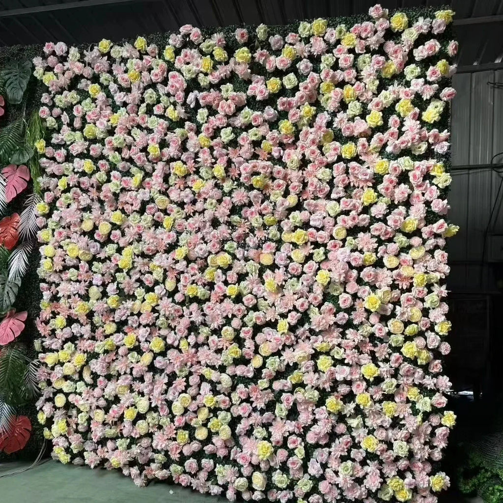 High Quality Handmade 3D Floral Wall Artificial Roll Flower Wedding Background Christmas Graduation Decoration Chinese New Year