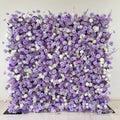 W-B041 New Purple Flower Wall 5D Rolled up Backdrop Flower Wall Party Wedding Decorative Flowers Wall for Birthday Party