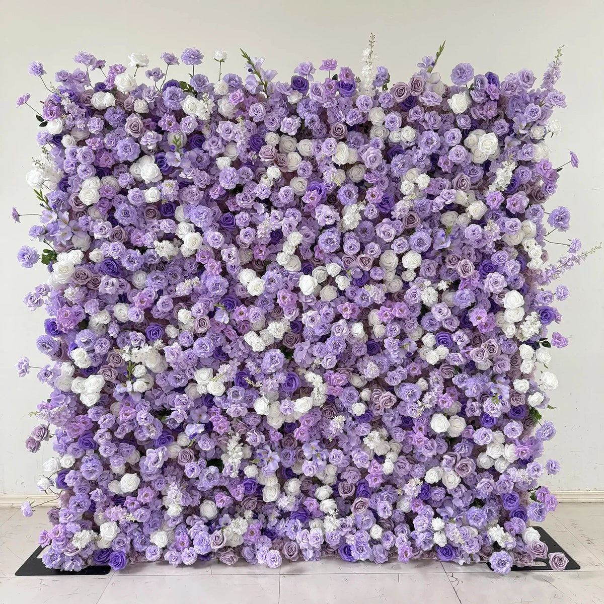 W-B041 New Purple Flower Wall 5D Rolled up Backdrop Flower Wall Party Wedding Decorative Flowers Wall for Birthday Party