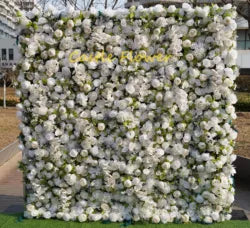 L-R513 Custom High Quality Wholesale 5D Pink Mixed Flowers for Wedding Party Decoration, Best Selling Artificial Flower Wall - 8ft*8ft, 10ft*10ft, Customized / FW502