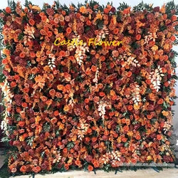 W-B041 New Purple Flower Wall 5D Rolled up Backdrop Flower Wall Party Wedding Decorative Flowers Wall for Birthday Party - 8ft*8ft, 10ft*10ft, custome / FW600