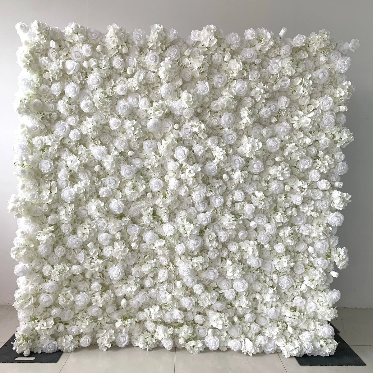 Wholesale Artificial Silk Rose Flower Wall Fabric Flower Wall Roll up Floral Wall Backdrop for Wedding Stage Decor