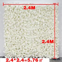 Pink White Rose Gradient Artificial Flower Background Wall Red Gradient Roses Net Red Punch Card Rose Hydrangea Flower Wall