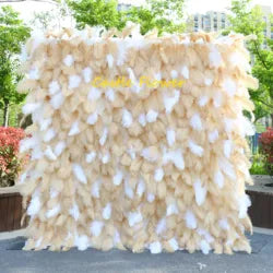 Customized 3D Silk Roll up Cloth Back Drop Panel 8ft X 8ft Wedding Events Artificial Red Rose Flower Wall Backdrop for Wedding