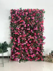 New Design 40x60cm Plastic Grid Artificial Flower Wall 3d Wedding Flower Wall Panel Backdrop - FW46-197