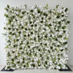 Supports Size Customization Backdrop Roll up Artificial Panel Flower Wall for Wedding Stage Decoration