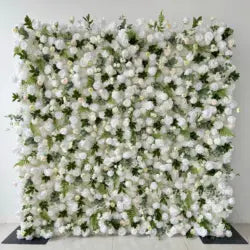Customize Handmade Realistic 5D Roll Cloth Artificial Silk Rose Flower Wall Wedding Back School Eco-friendly Decor Panel - Medium / 8#