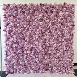 8x8ft Silk Handmade Rose Wall Artificial Flower 3D Wall Decor Roll Panel for Wedding Christmas Valentine's Day