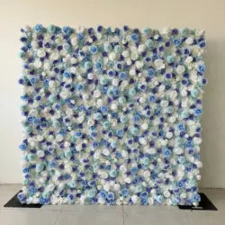 8ft X 8ft Floral Wall Panel Red Rose Flower Wall Backdrop Wedding Supplies 3D Style Silk Flower Decorations - Small / #3 Colorful