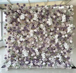 F198 Luxury Restaurant Wall Backdrop Decor Burgundy Flower Mat Artificial 3D 5D Red Faux Silk Rose Flower Wall for Wedding Event - 8ft x 8ft , 4ft x 8ft , 10ft x 8ft , or Custom / 84