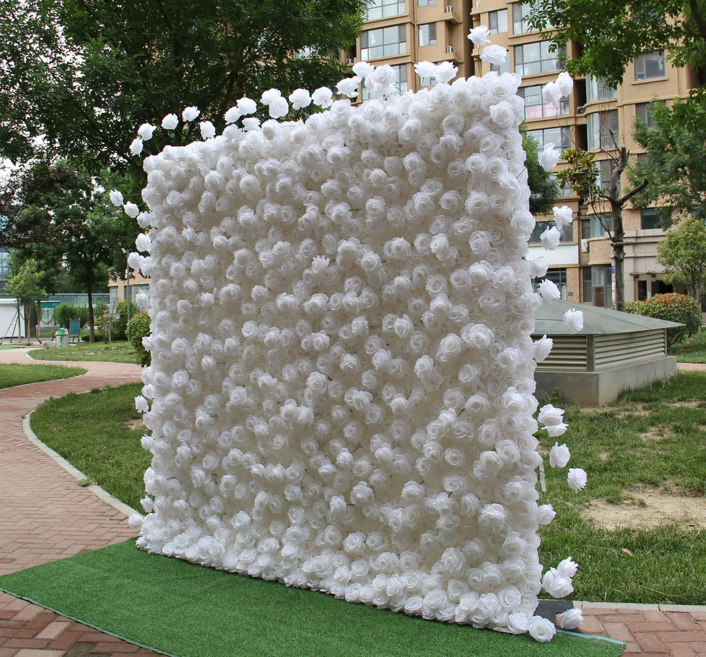 Wedding Flowers Plant Hanging Wedding Decoration 40*60 Silk Flower Rose Wall Backdrop Flower Wall