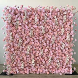 W-B040 New Flower Wall 5D Rolled up Backdrop Flower Wall Party Wedding Decorative Flowers Wall for Birthday Party - 8ft*8ft, 10ft*10ft, custome / FW757