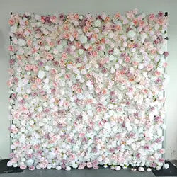 Alwaysbloom 5D Silk Artificial Rose Wall Gradient Flowers with Moisturizing Feel Wedding Wall Decorations Roll Model Gm020 - Standard / 11 m-2