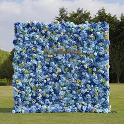 Alwaysbloom 5D Silk Artificial Rose Wall Gradient Flowers with Moisturizing Feel Wedding Wall Decorations Roll Model Gm020 - Standard / 11 m-25