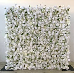 Customize Handmade Realistic 5D Roll Cloth Artificial Silk Rose Flower Wall Wedding Back School Eco-friendly Decor Panel