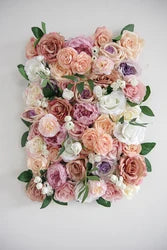 New Design 40x60cm Plastic Grid Artificial Flower Wall 3d Wedding Flower Wall Panel Backdrop - FW46-024