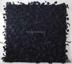 F198 Luxury Restaurant Wall Backdrop Decor Burgundy Flower Mat Artificial 3D 5D Red Faux Silk Rose Flower Wall for Wedding Event - 8ft x 8ft , 4ft x 8ft , 10ft x 8ft , or Custom / 91